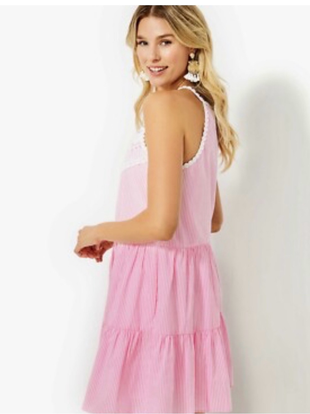 Lilly Pulitzer Britt Seersucker Halter Dress NWT - Picture 2 of 3